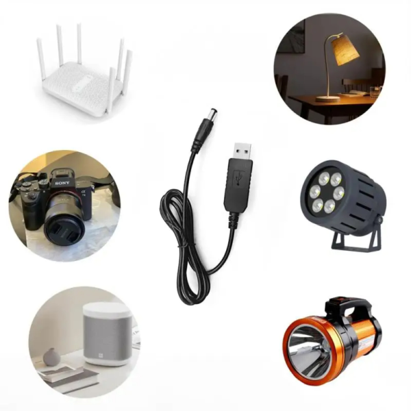 CABLE TRANSFORMADOR DE 5V A 12V Router